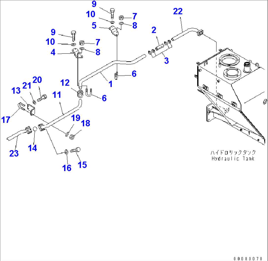 HYDRAULIC PIPING (TANK TO EMERGENCY STEERING PUMP)
