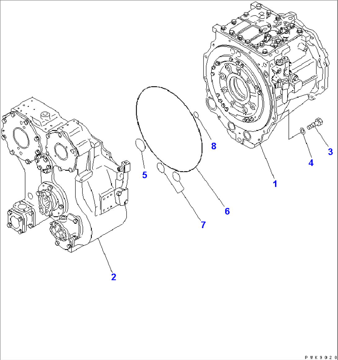 TORQUE CONVERTER AND TRANSMISSION MOUNTING