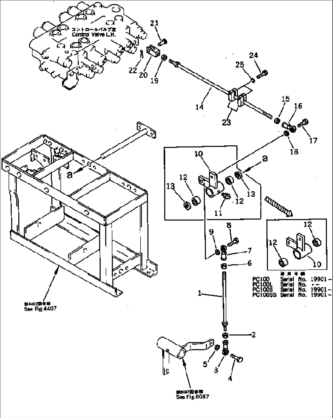 CONTROL LINKAGE (2/2) (ADDITIONAL HYDRAULIC CIRCUIT) (FOR LONG LEVER CONTROL)(#12001-12199)