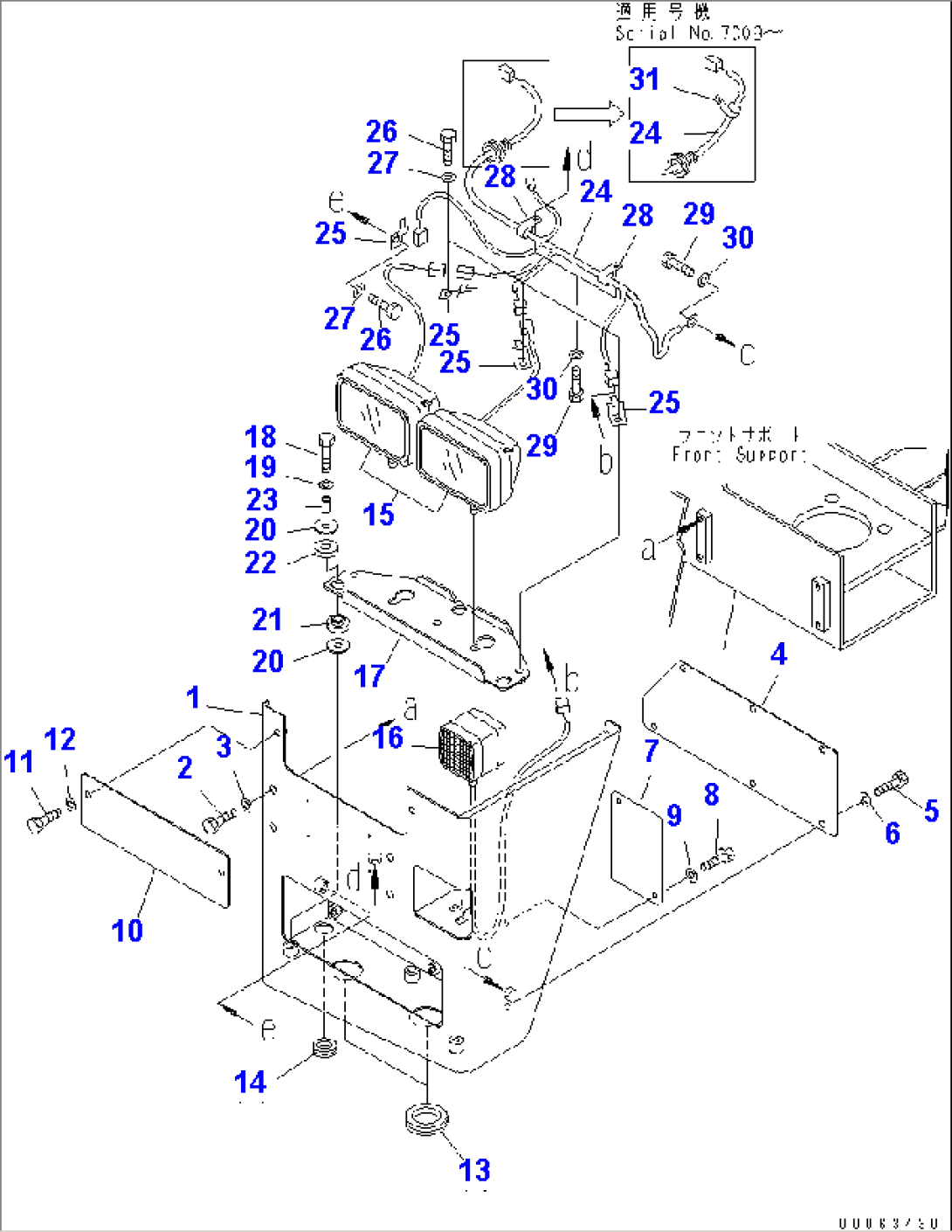FRONT LAMP (L.H.)(#7001-)