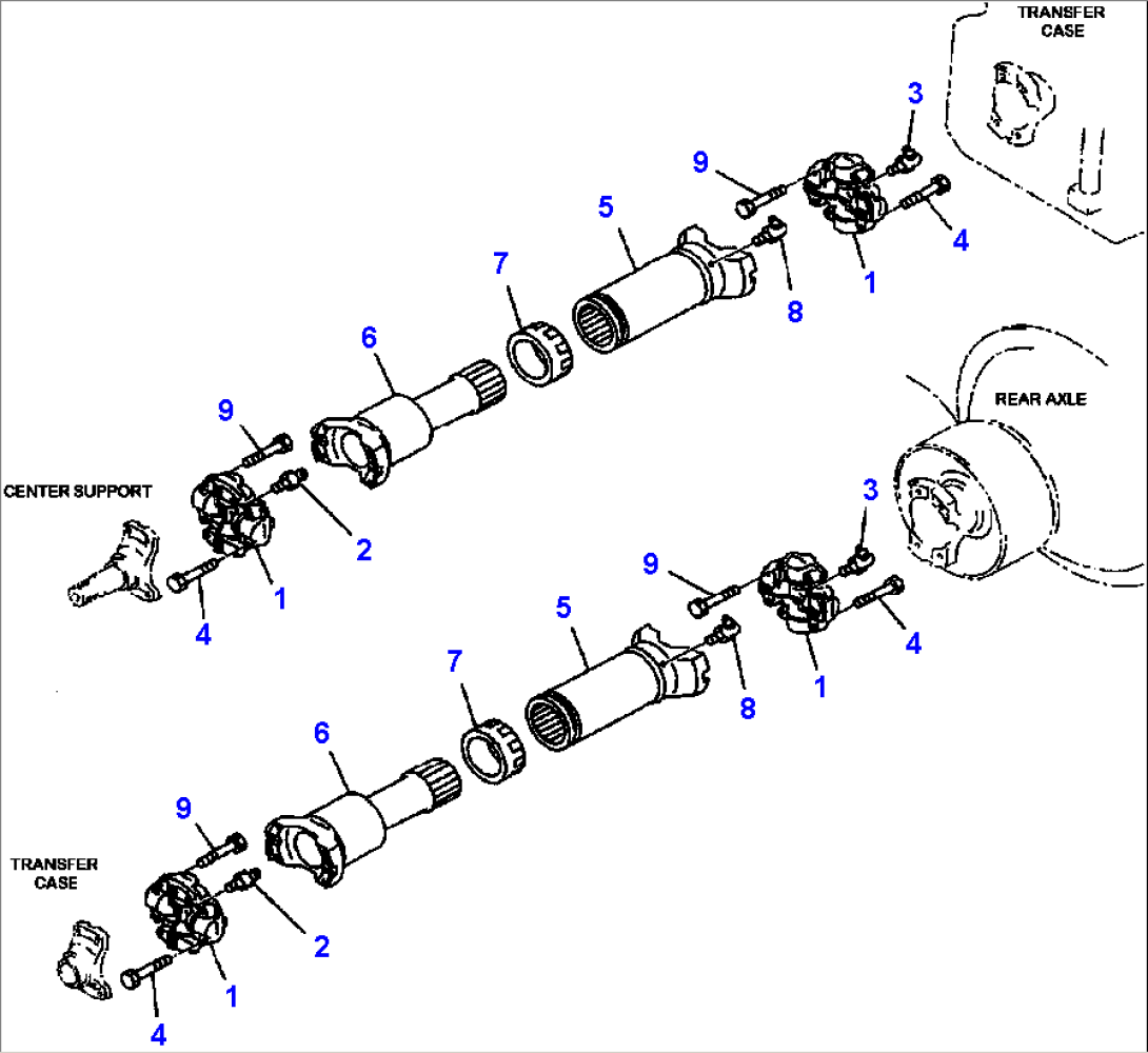 F4200-02A0 DRIVE SHAFT CENTER AND REAR (S/N A50001-A50024 )