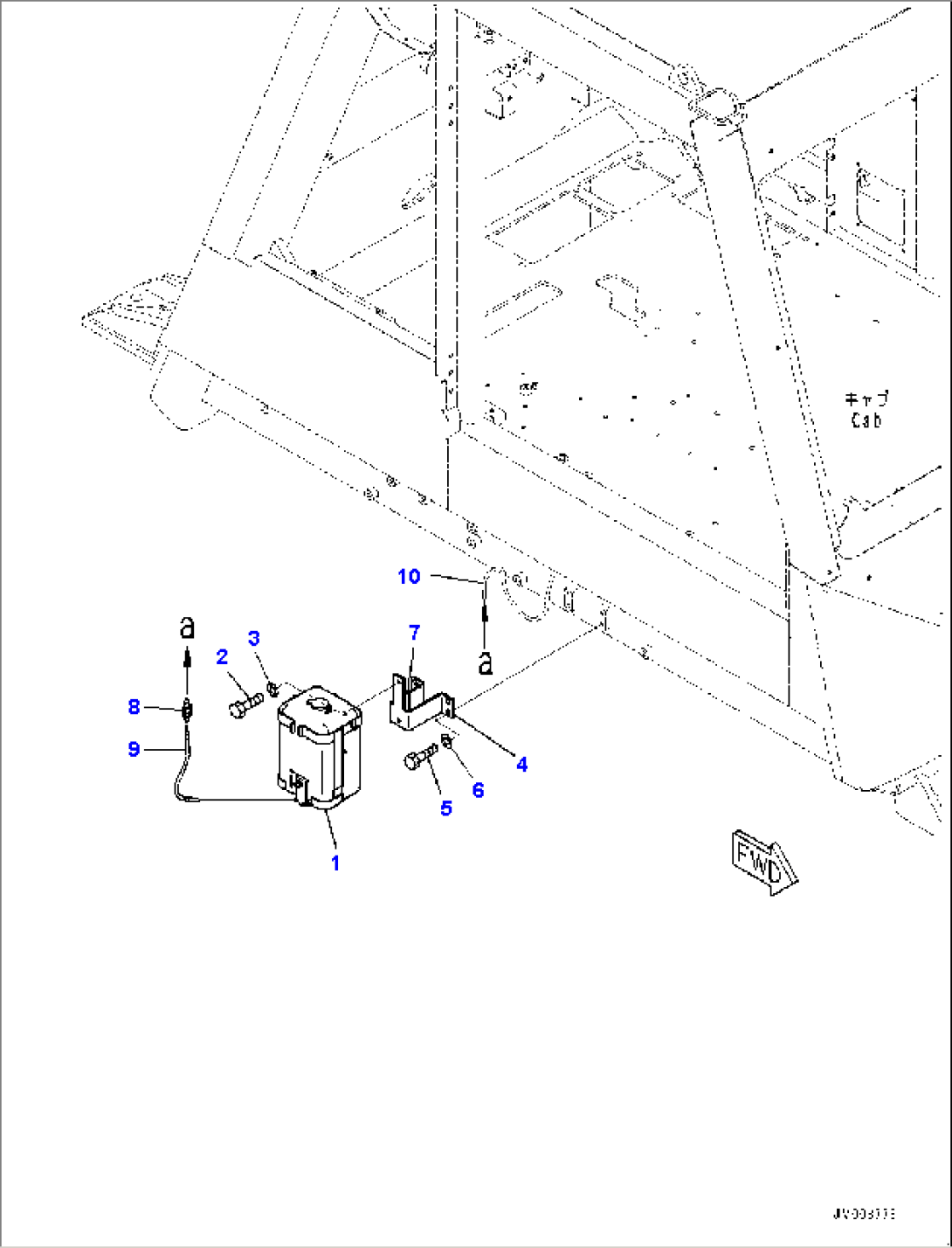 Cab, Washer Tank (#50001-)