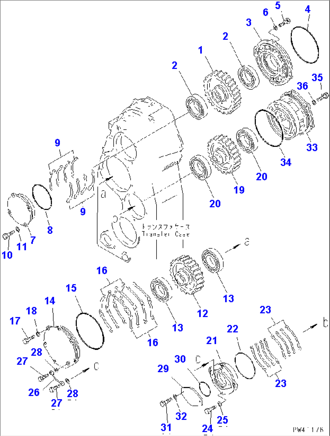 TRANSFER OUTPUT SHAFT