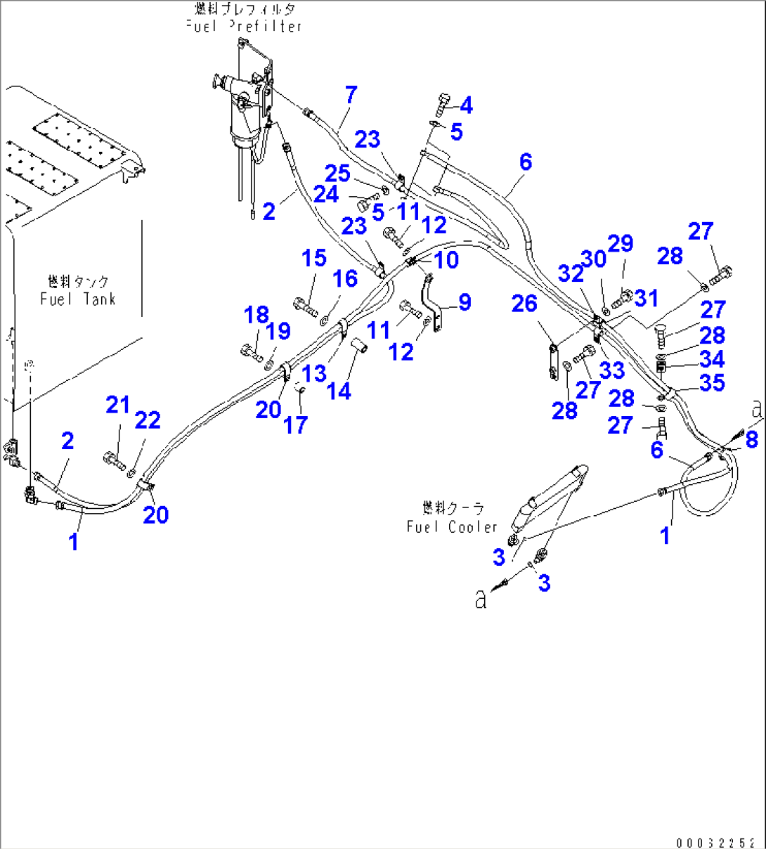 FUEL LINE (FUEL SUPPLY PIPING)(#80001-)