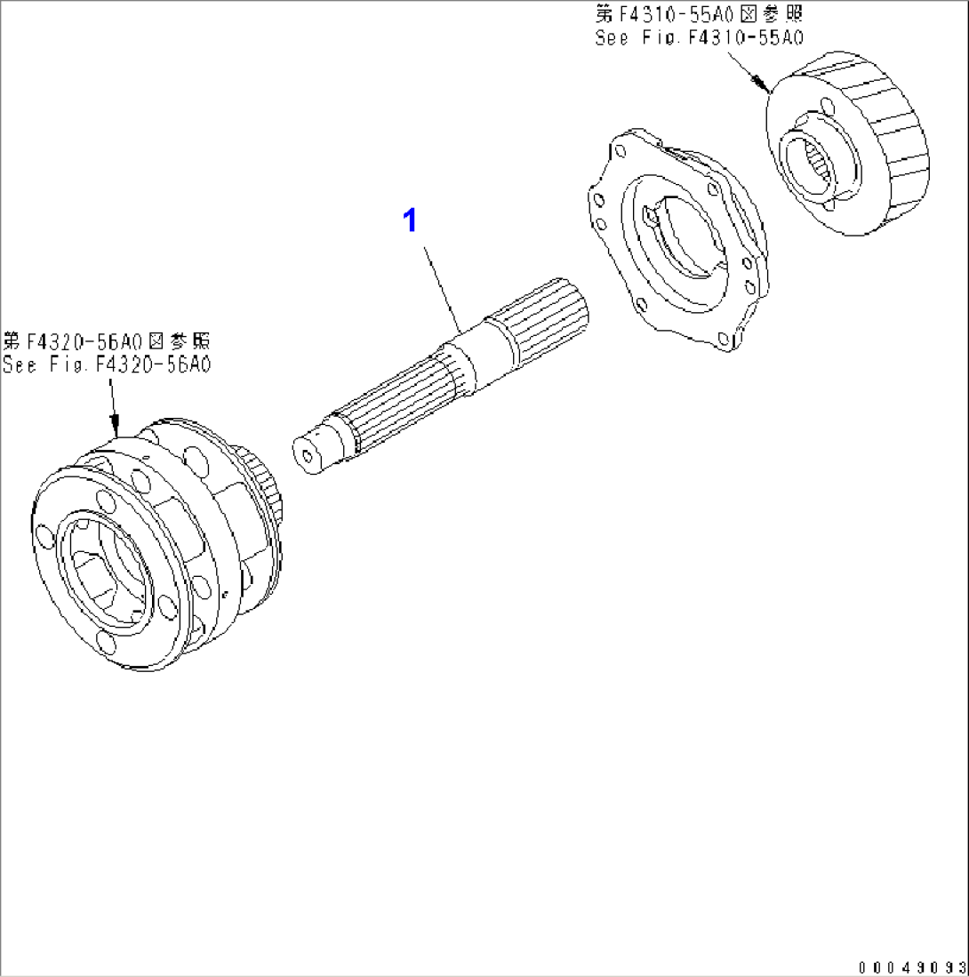 TRANSMISSION (INPUT SHAFT)(#55001-)