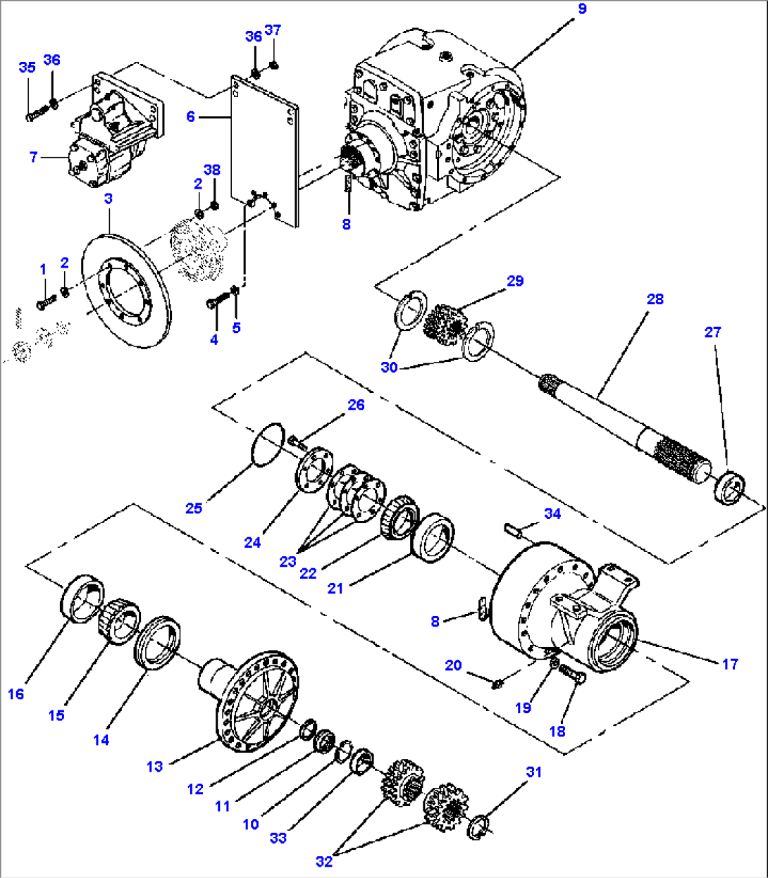 AXLE ASSEMBLY WITHOUT PLANETARY