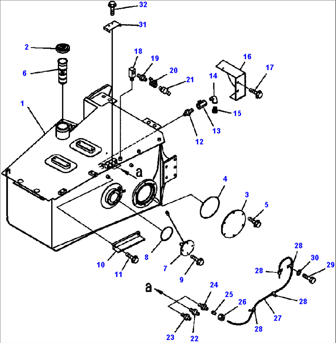FIG. D0100-01A1 FUEL TANK AND RELATED PARTS - WITH HEATER