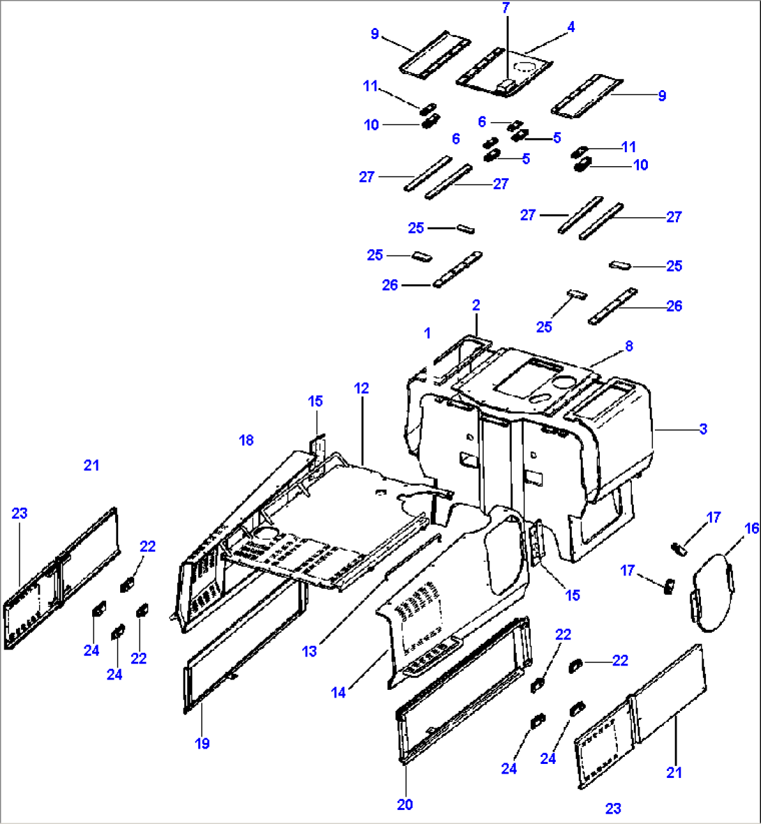 HOOD, BULKHEAD, AND PANELS