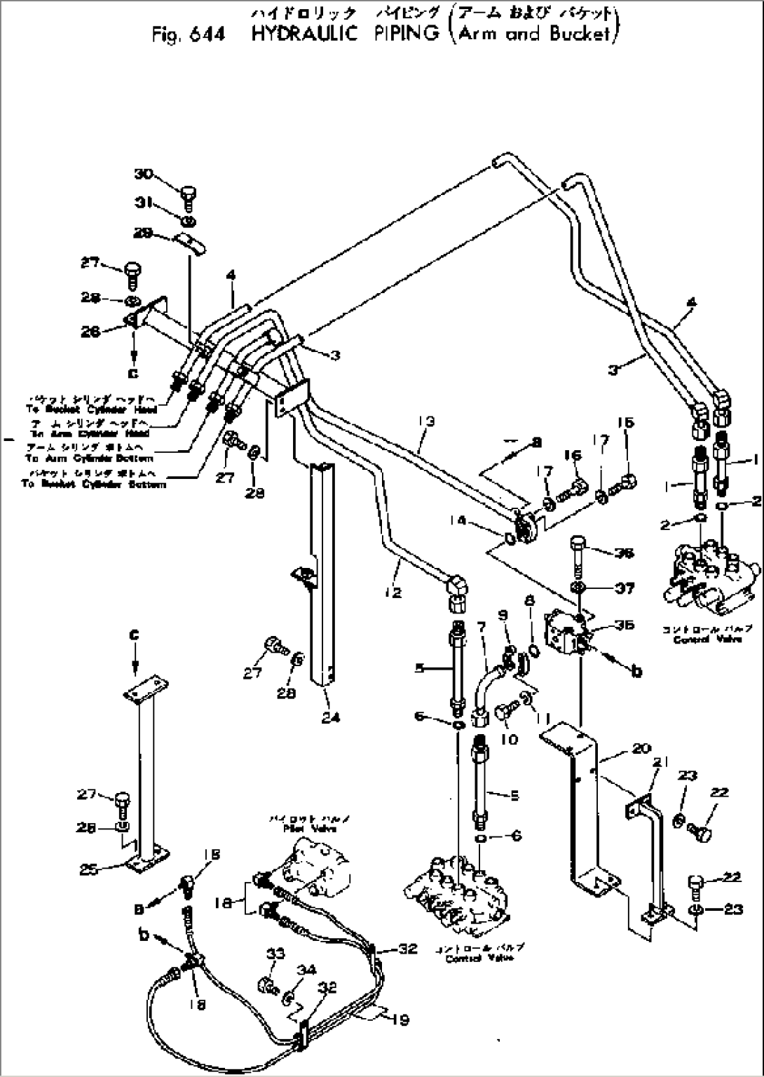 HYDRAULIC PIPING (ARM AND BUCKET)