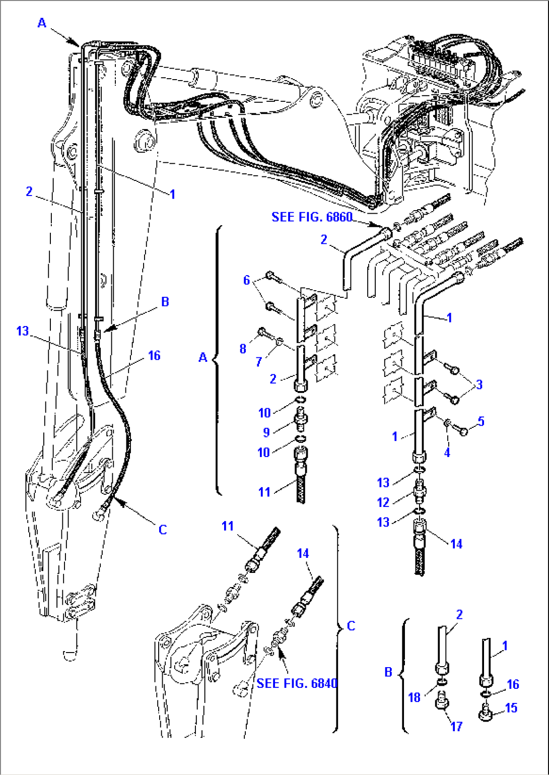 HAMMER HYDRAULIC PIPING WITH JIG ARM (2/2)
