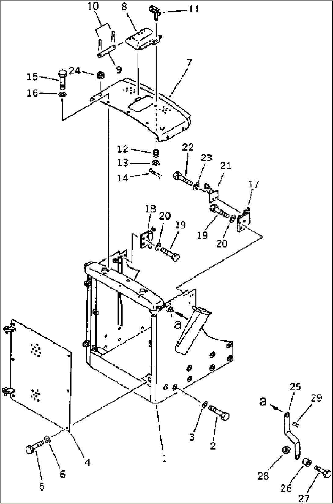RADIATOR GUARD AND HOOD(#50044-)