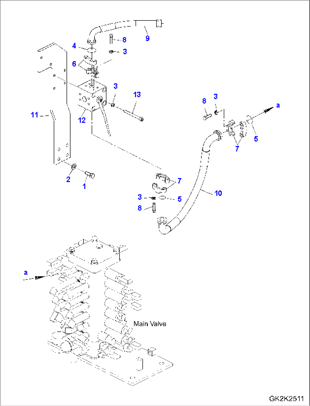 ATTACHMENT LINE (REVOLVING FRAME)