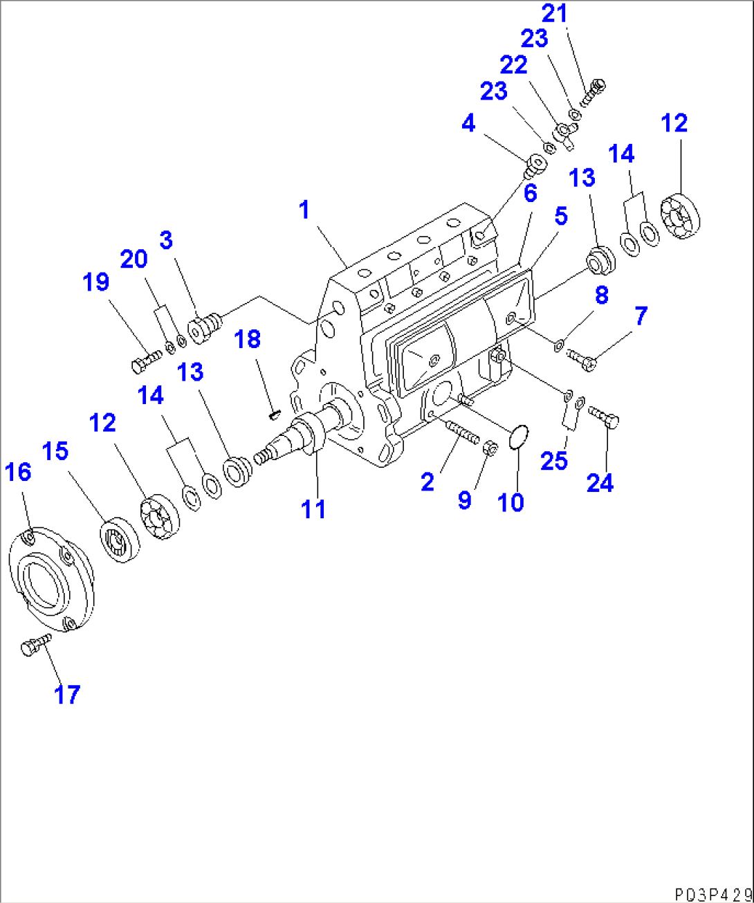 FUEL INJECTION PUMP (PUMP) (1/2) (INNER PARTS)