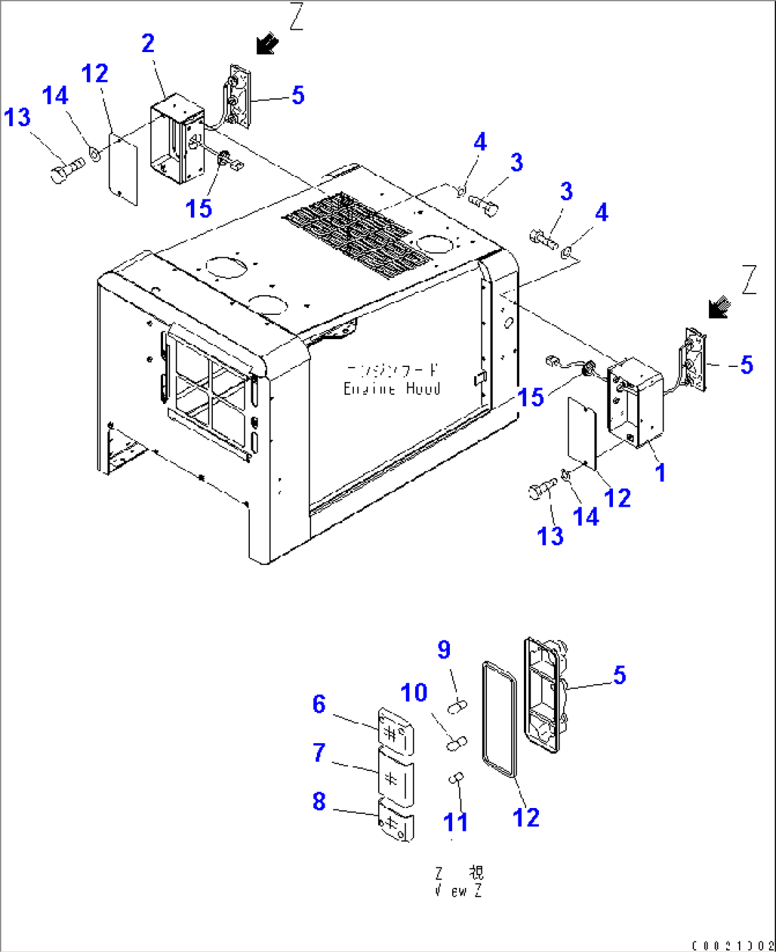 HOOD (REAR COMBINATION LAMP)