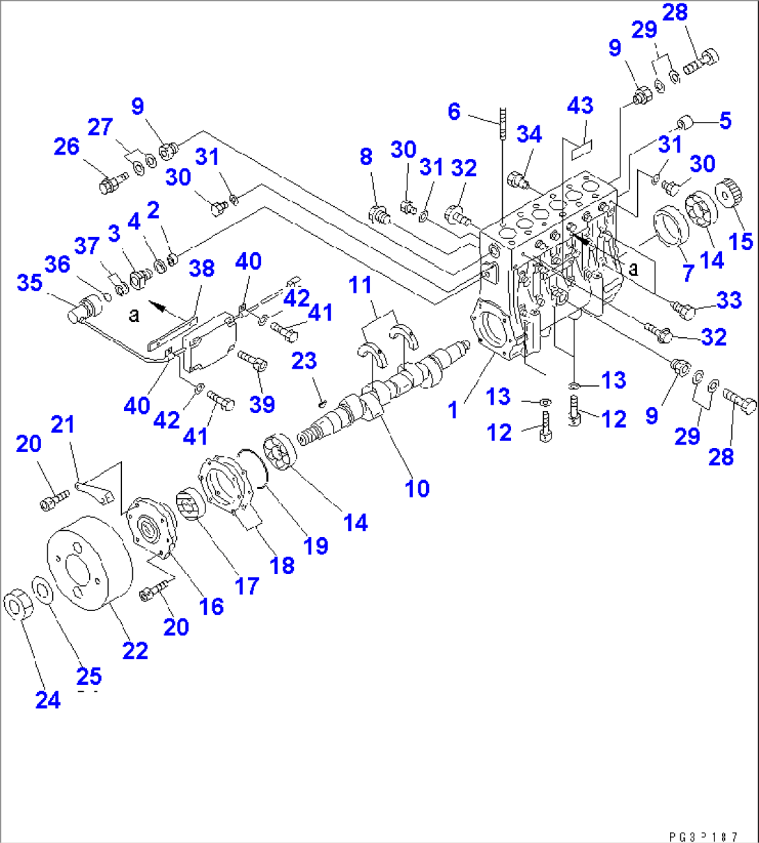 FUEL INJECTION PUMP (PUMP) (1/2) (FOR ELECTRICAL GOVERNOR) (INNER PARTS)(#17983-)