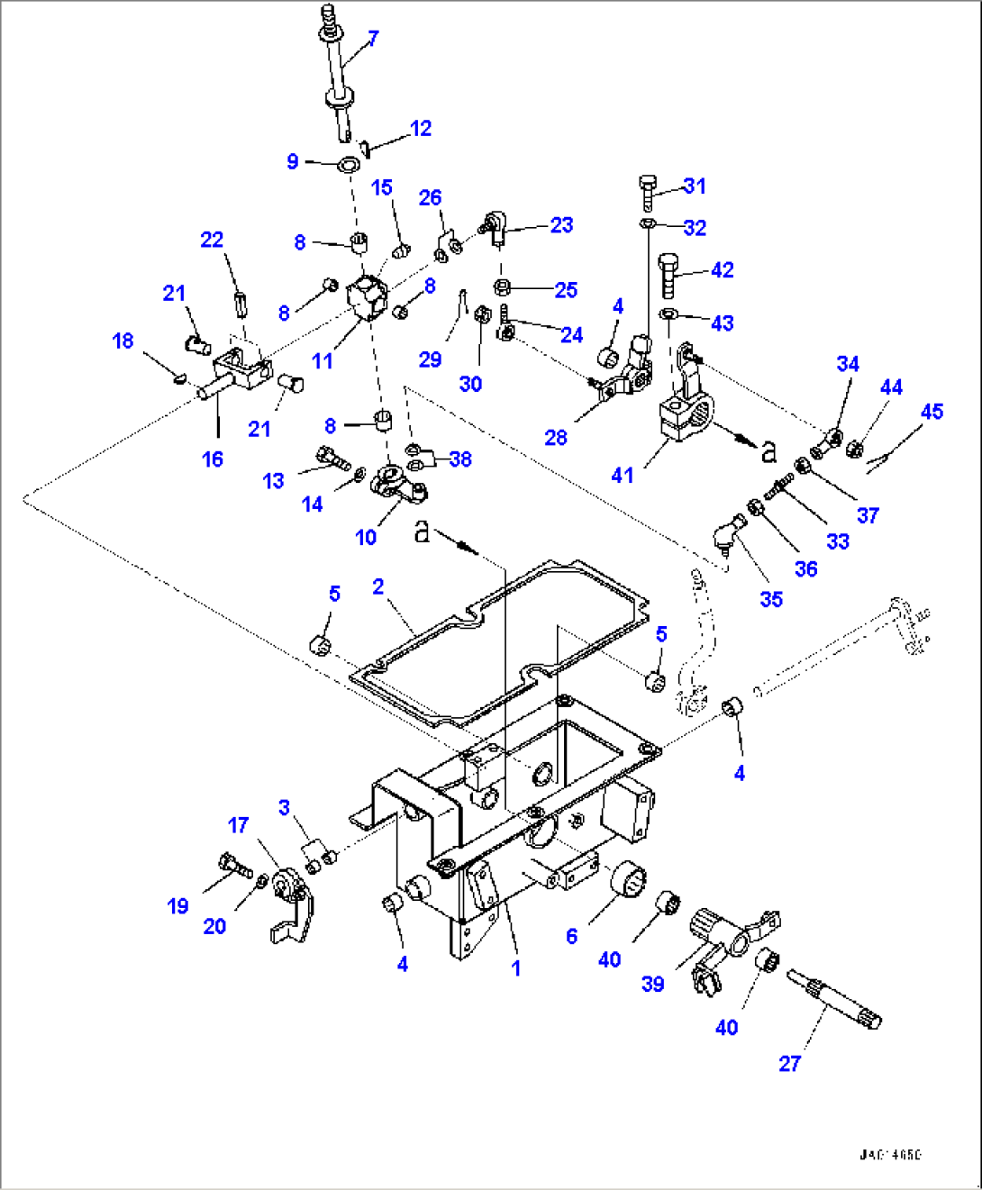 Floor Frame, Control Box, L.H. (1/2) (#10001-)