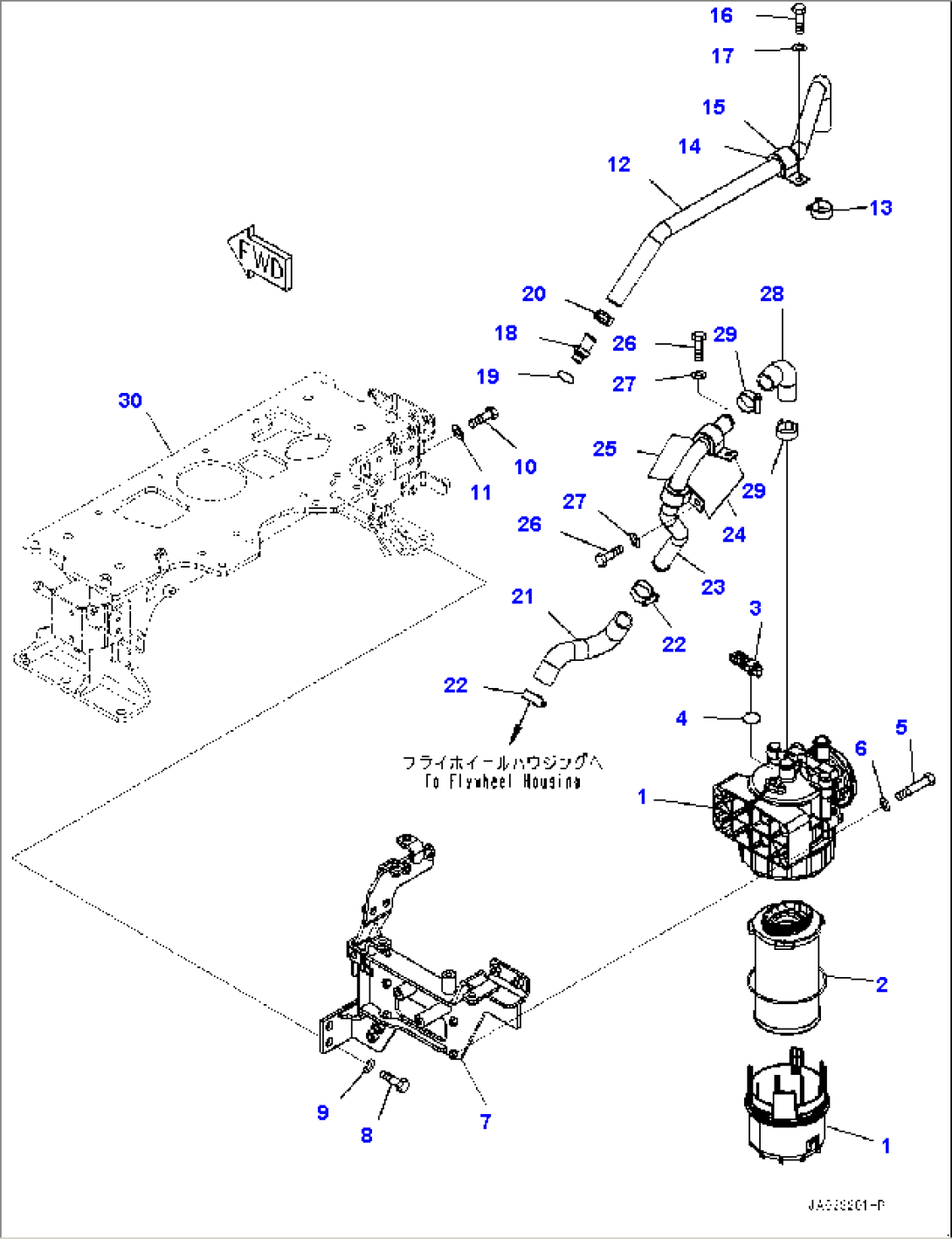 Engine Related Parts, Komatsu Closed Crankcase Ventilation (KCCV) (#85001-)