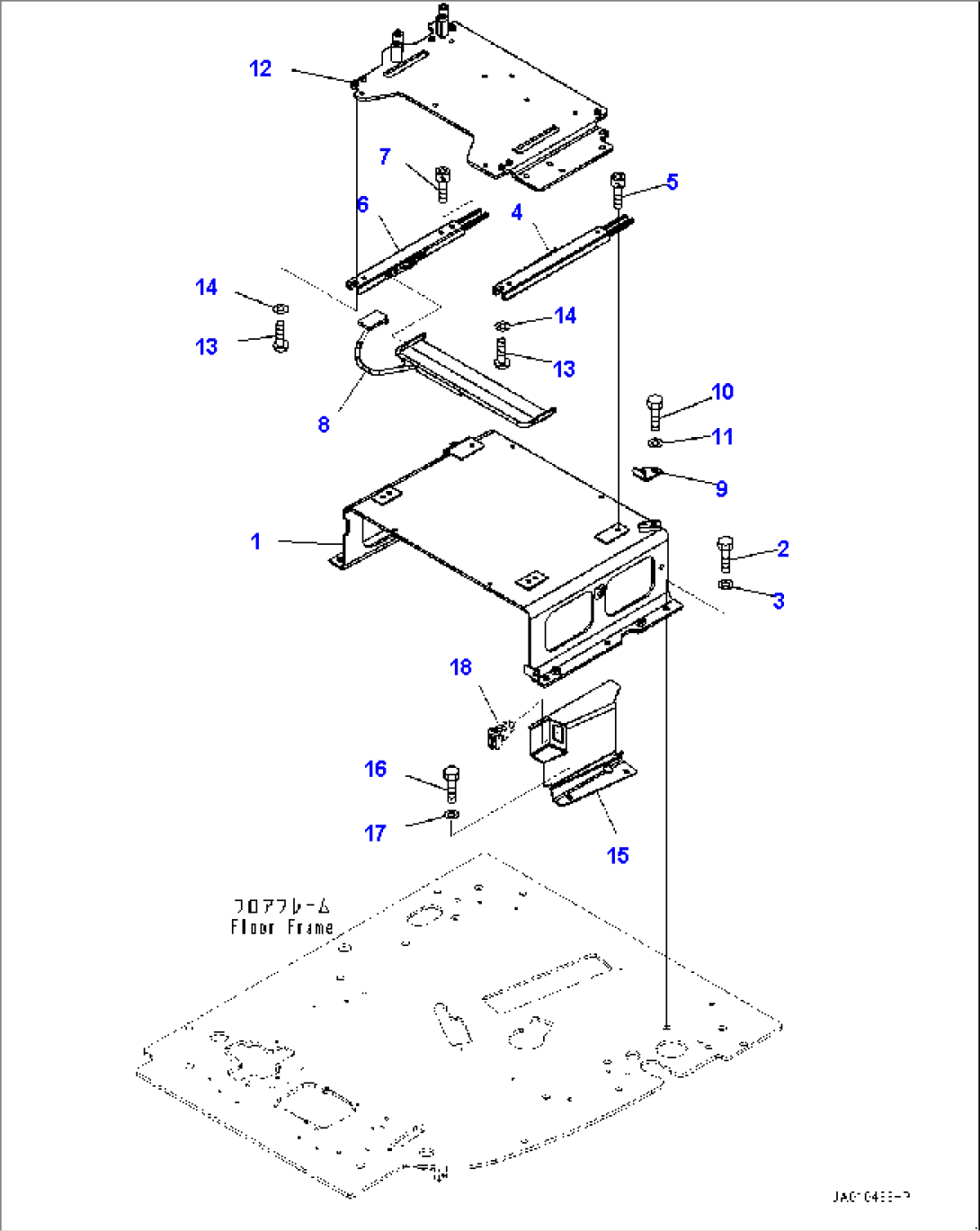 Floor Frame, Floor, Base (#50001-)