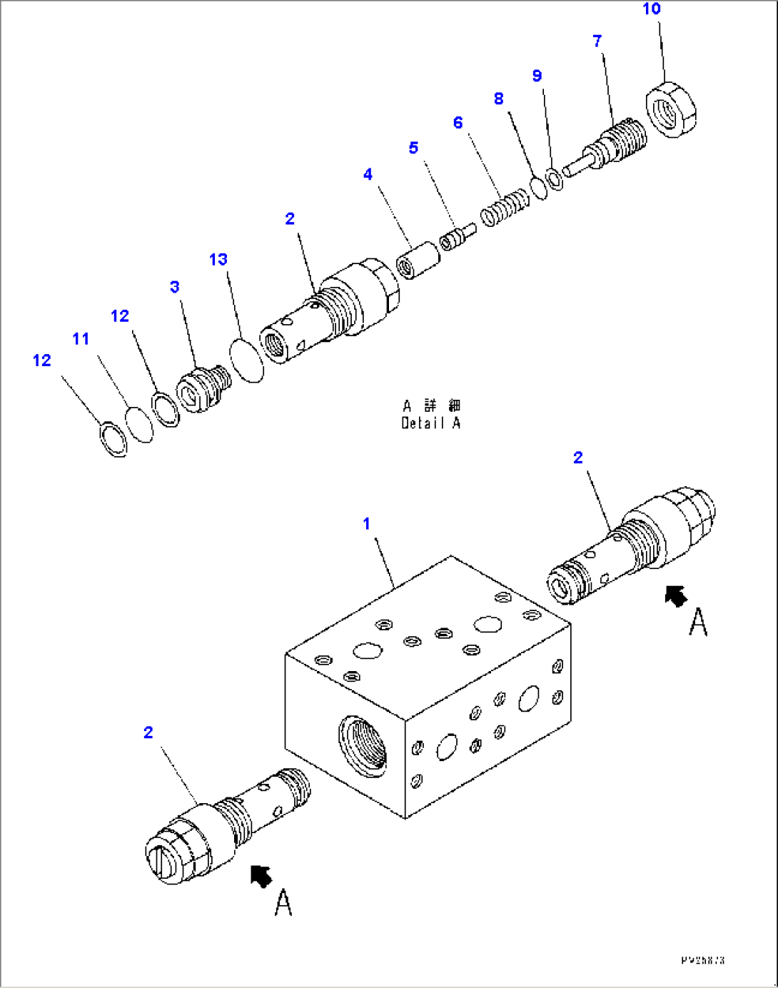 Steering and Hoist Hydraulic Piping, Cross Over Valve (#8173-)