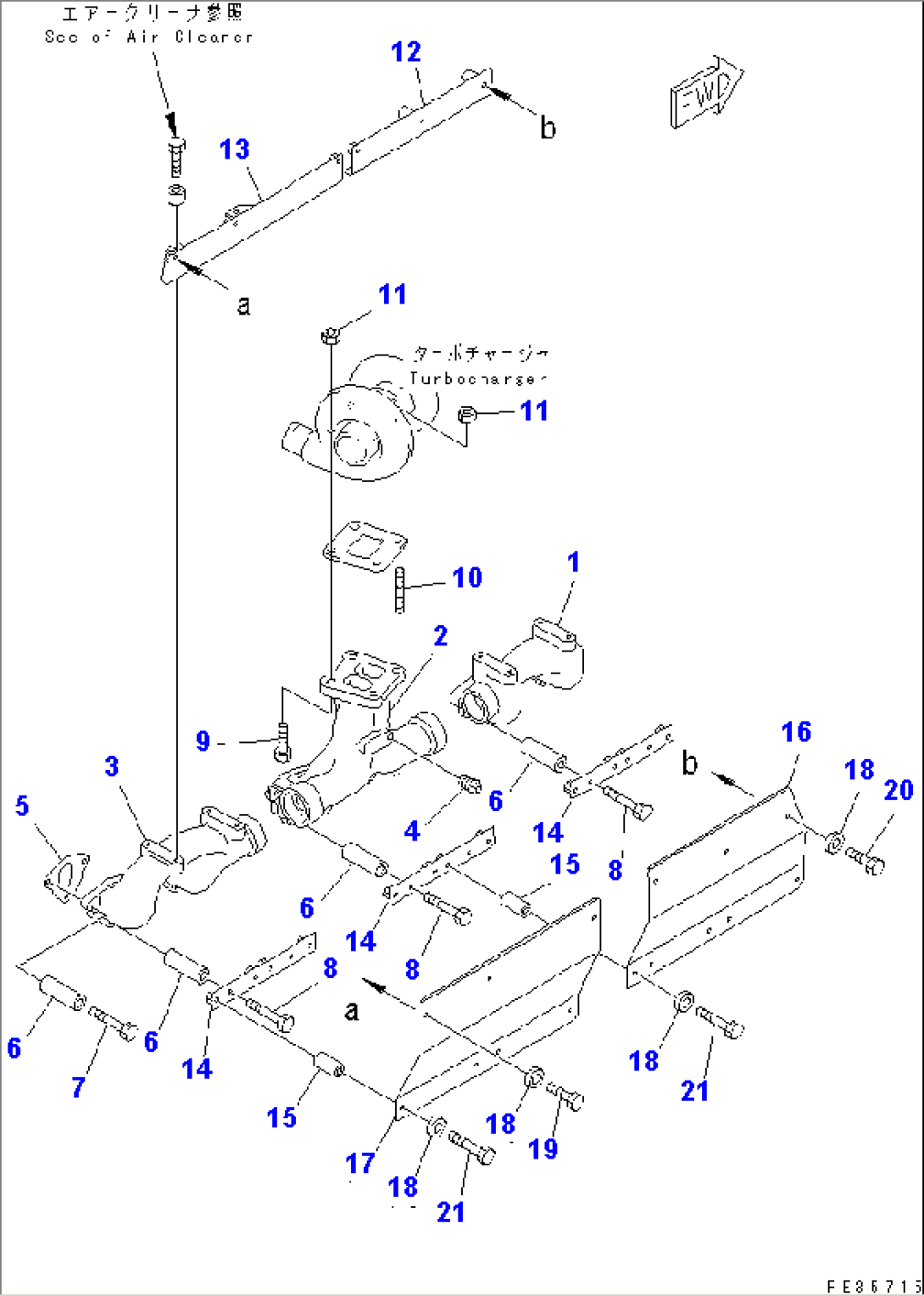 EXHAUST MANIFOLD (WITH COVER)(#61582-81633)