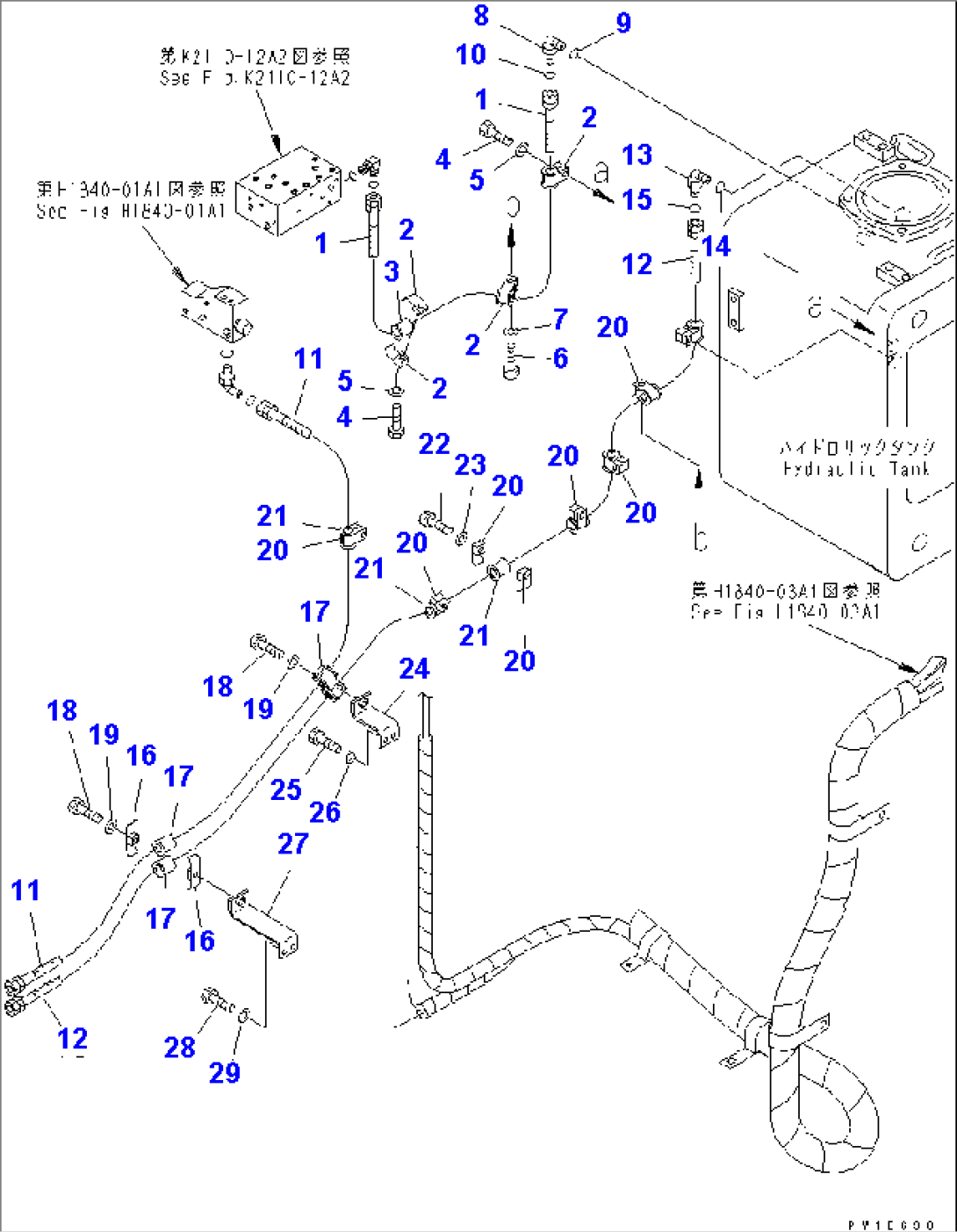 P.P.C. RETURN LINE (FOR RIPPER)(#10105-)