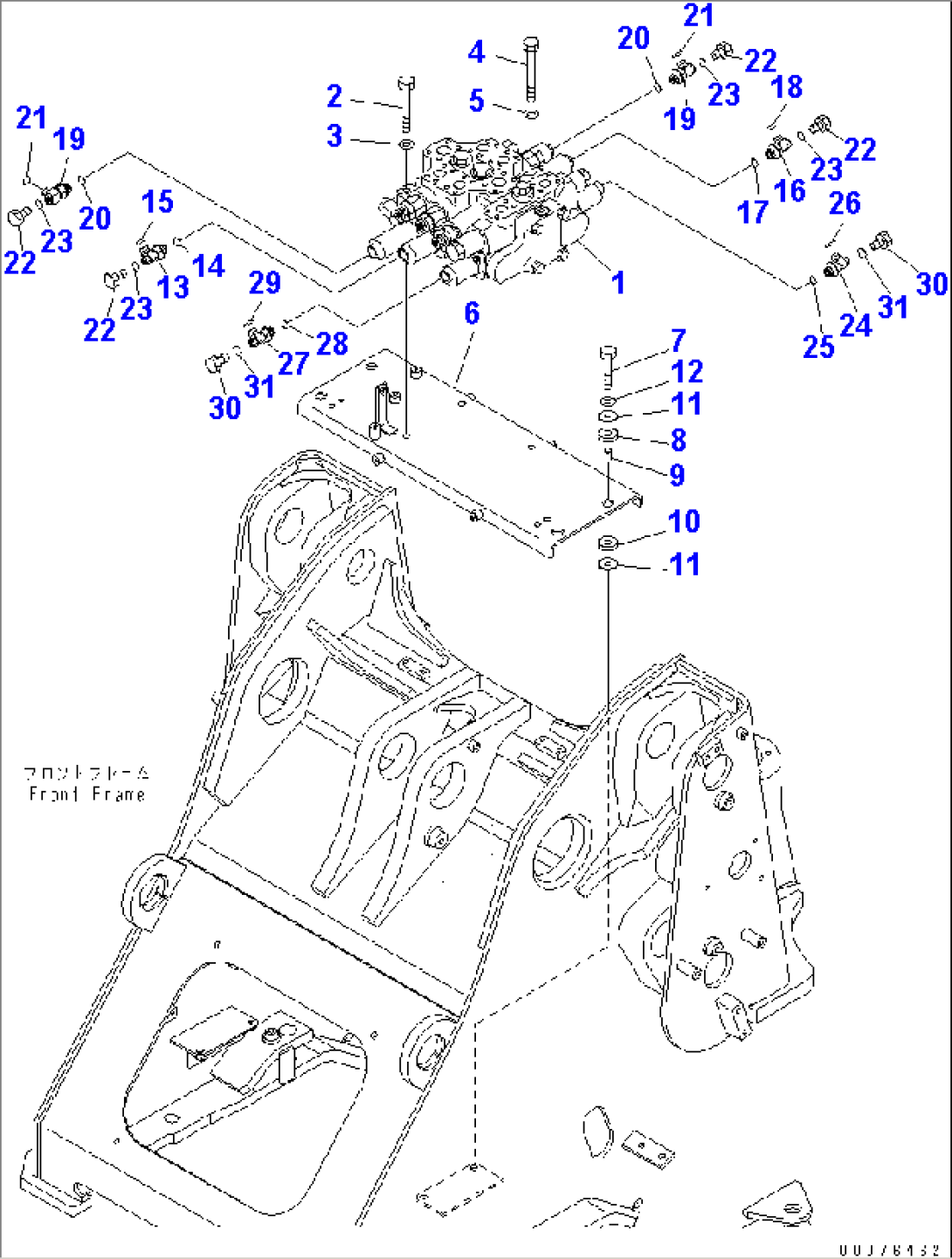 HYDRAULIC CONTROL VALVE (3-SPOOL VALVE ARRANGEMENT) (RELATED PARTS)