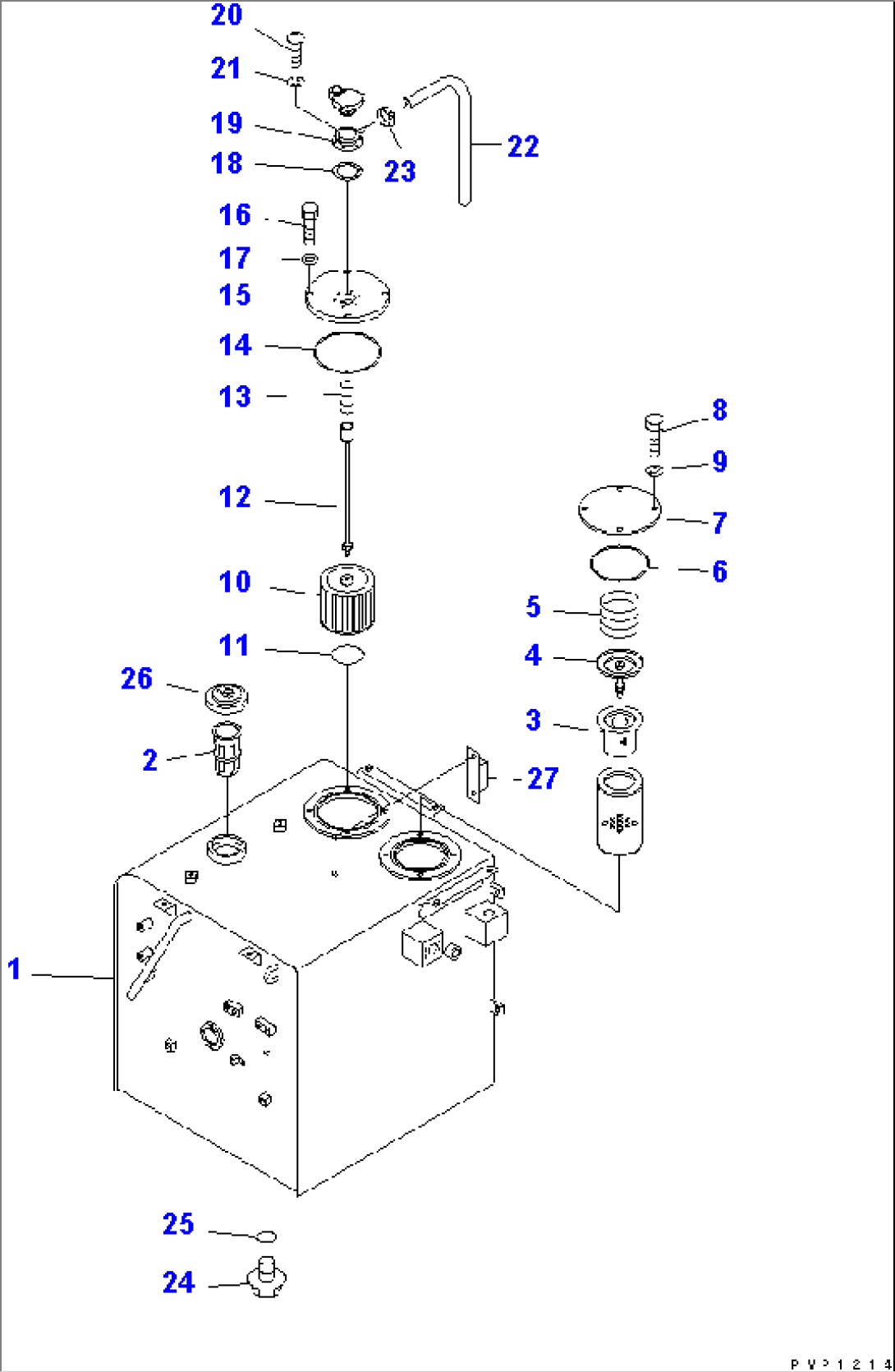 DUAL TANK (FUEL AND HYDRAULIC OIL) (TANK)(#K34002-)