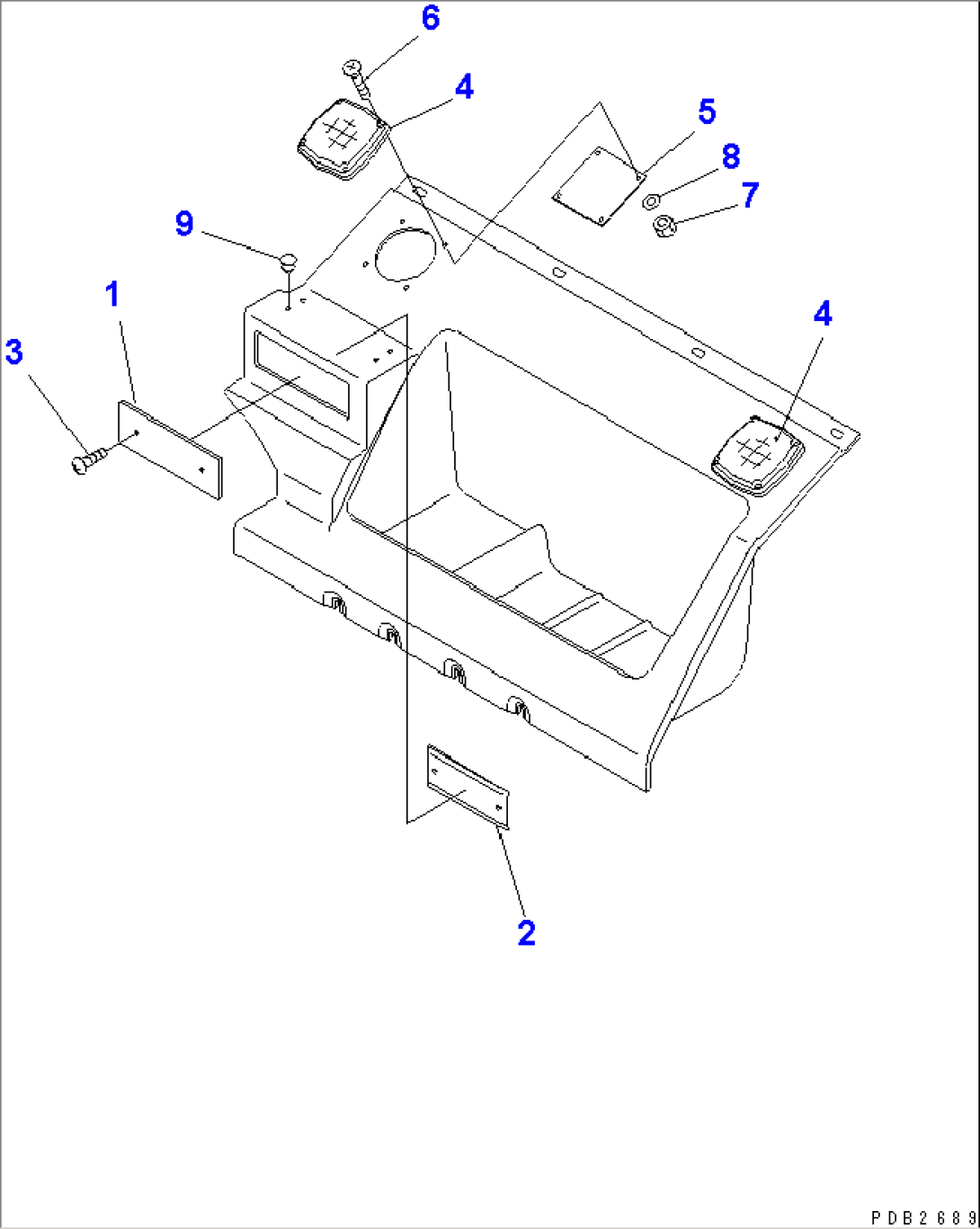 SEAT REAR COVER (RADIO LESS)