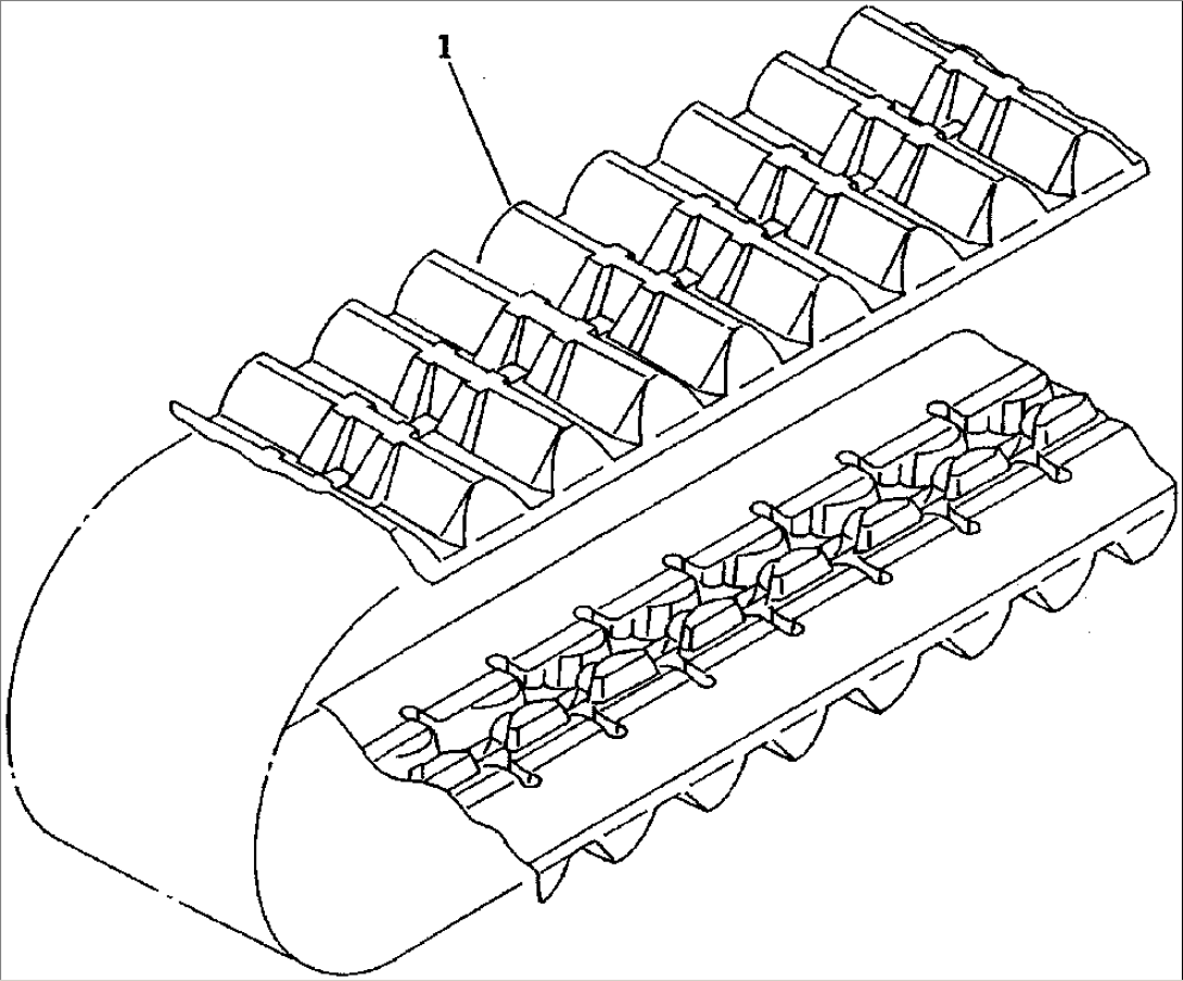 TRACK SHOE (RUBBER SHOE SPEC.) (300MM WIDE)(#61001-61075)