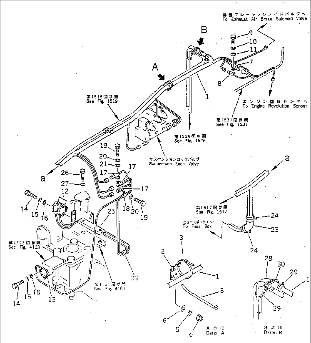 ELECTRICAL SYSTEM (REAR STEERING LOCK LINE)(FOR X-TYPE OUTRIGGER)