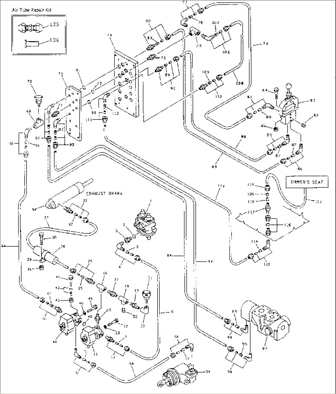 TILT CONTROL AIR SYSTEM¤ FRONT WAGON(#313104-)