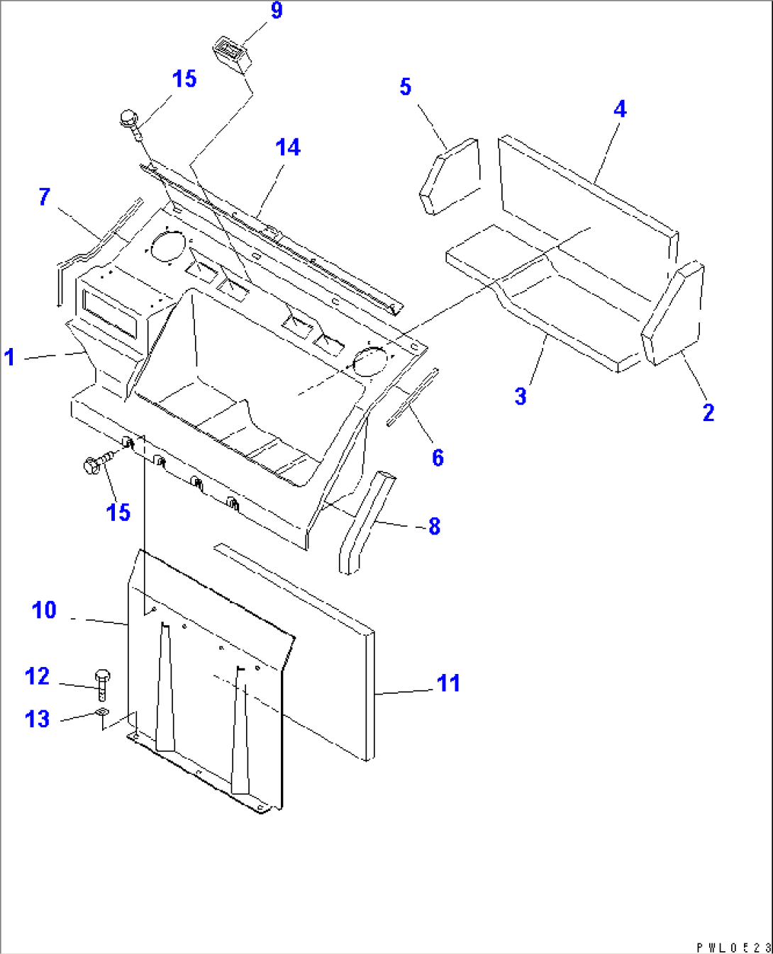 SEAT REAR COVER (WITH AIR CONDITIONER)
