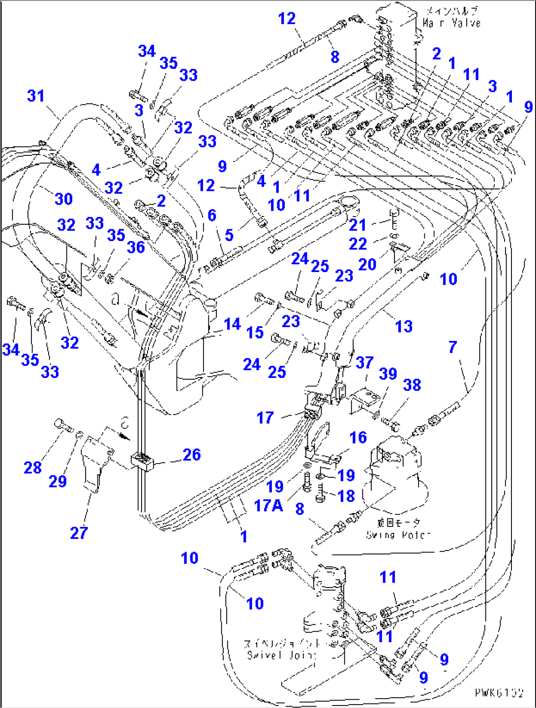 ACTUATER LINE (MAIN LINE AND HOSE MOUNTING) (FOR PAT)(#31019-)