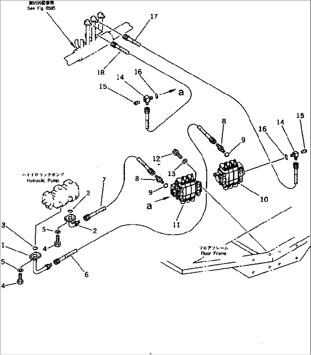 HYDRAULIC PIPING (FOR PUMP TO CONTROL VALVE)