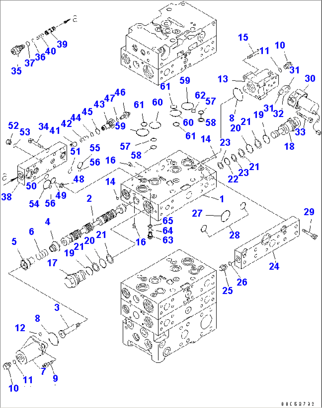 MAIN VALVE (3-SPOOL) (7/10)