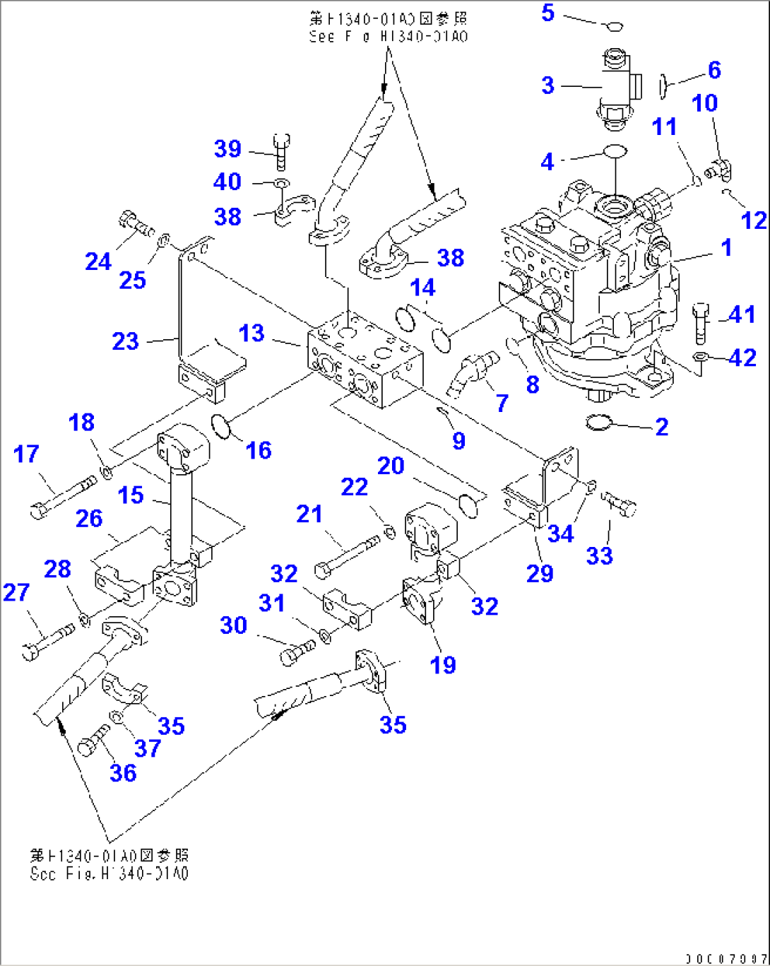SWING MOTOR (REAR) (WITH SERVICE VALVE)