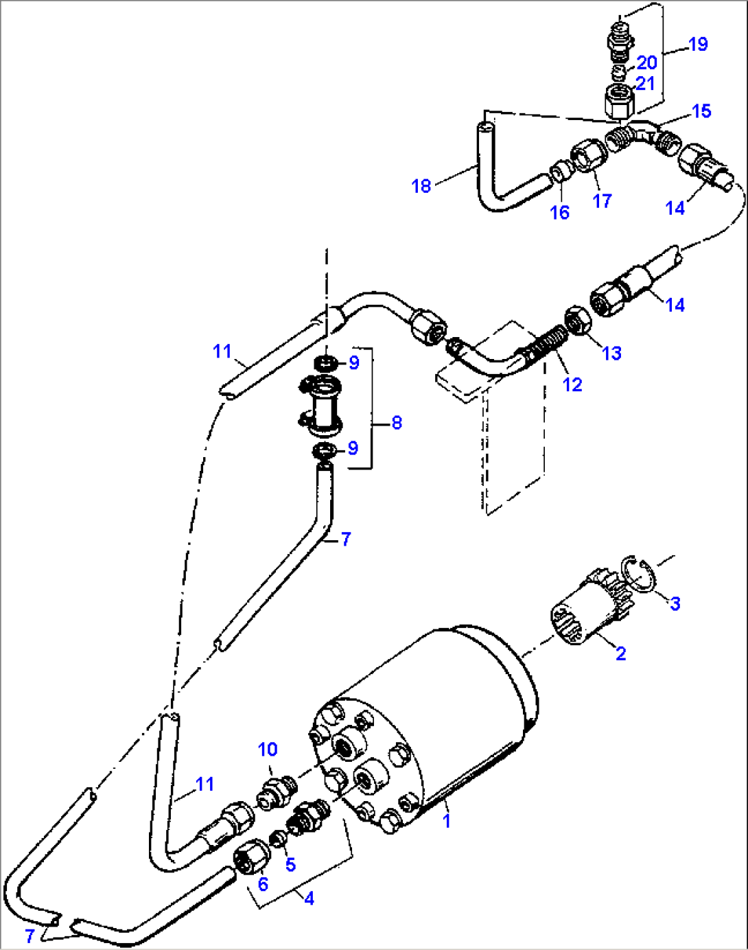 EMERGENCY STEERING PUMP AND PIPINGS