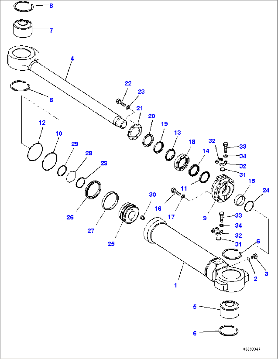 Steering Cylinder, R.H. (#80138-80260)