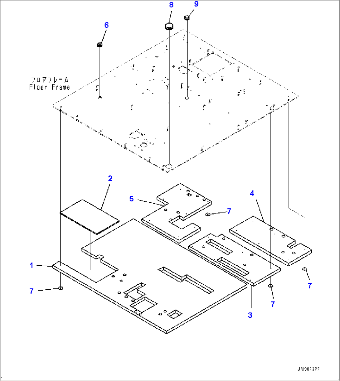 Cab, Floor, Under Sheet (#2848-)