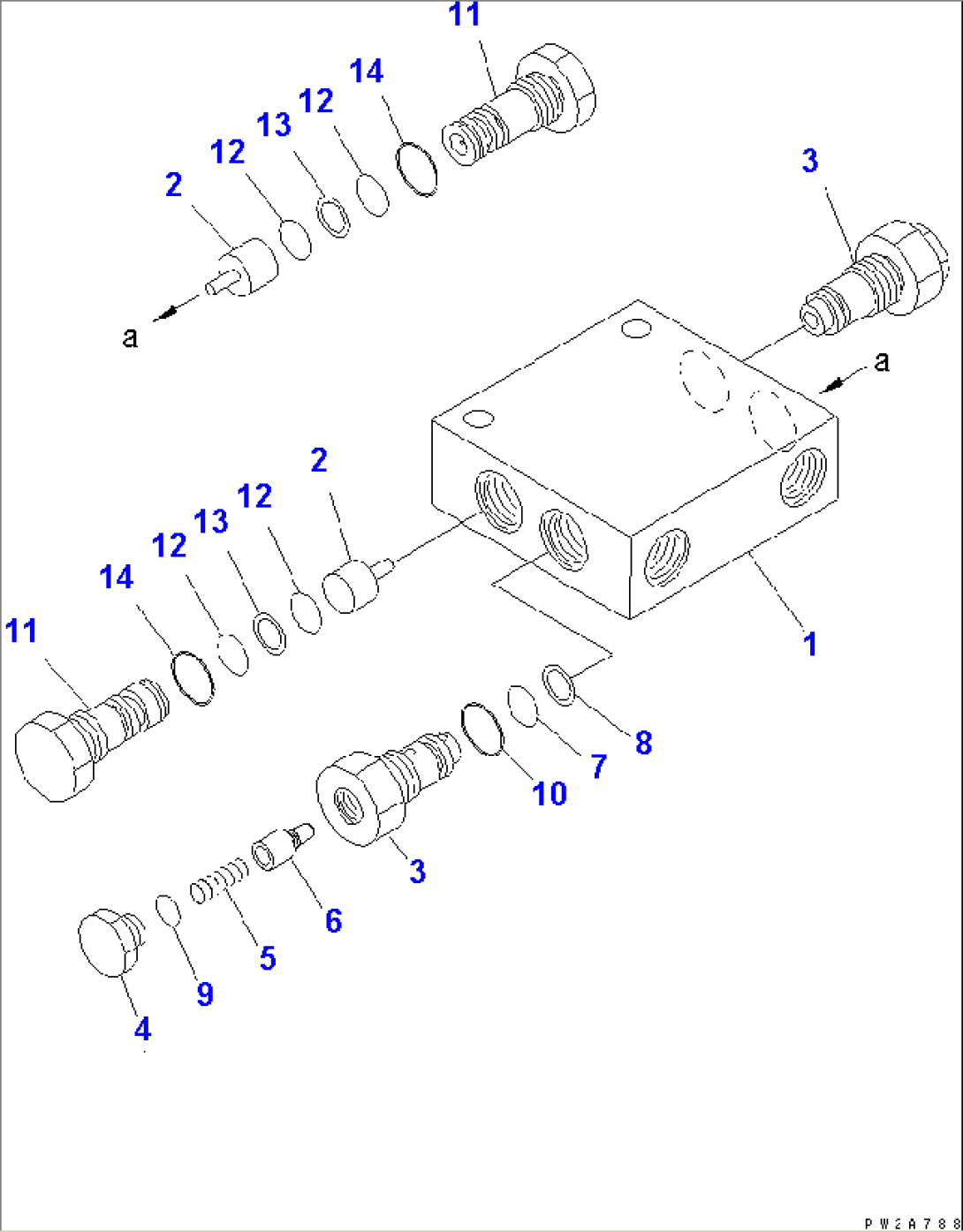 PILOT CHECK VALVE (INNER PARTS) (FOR ARTICULATE)