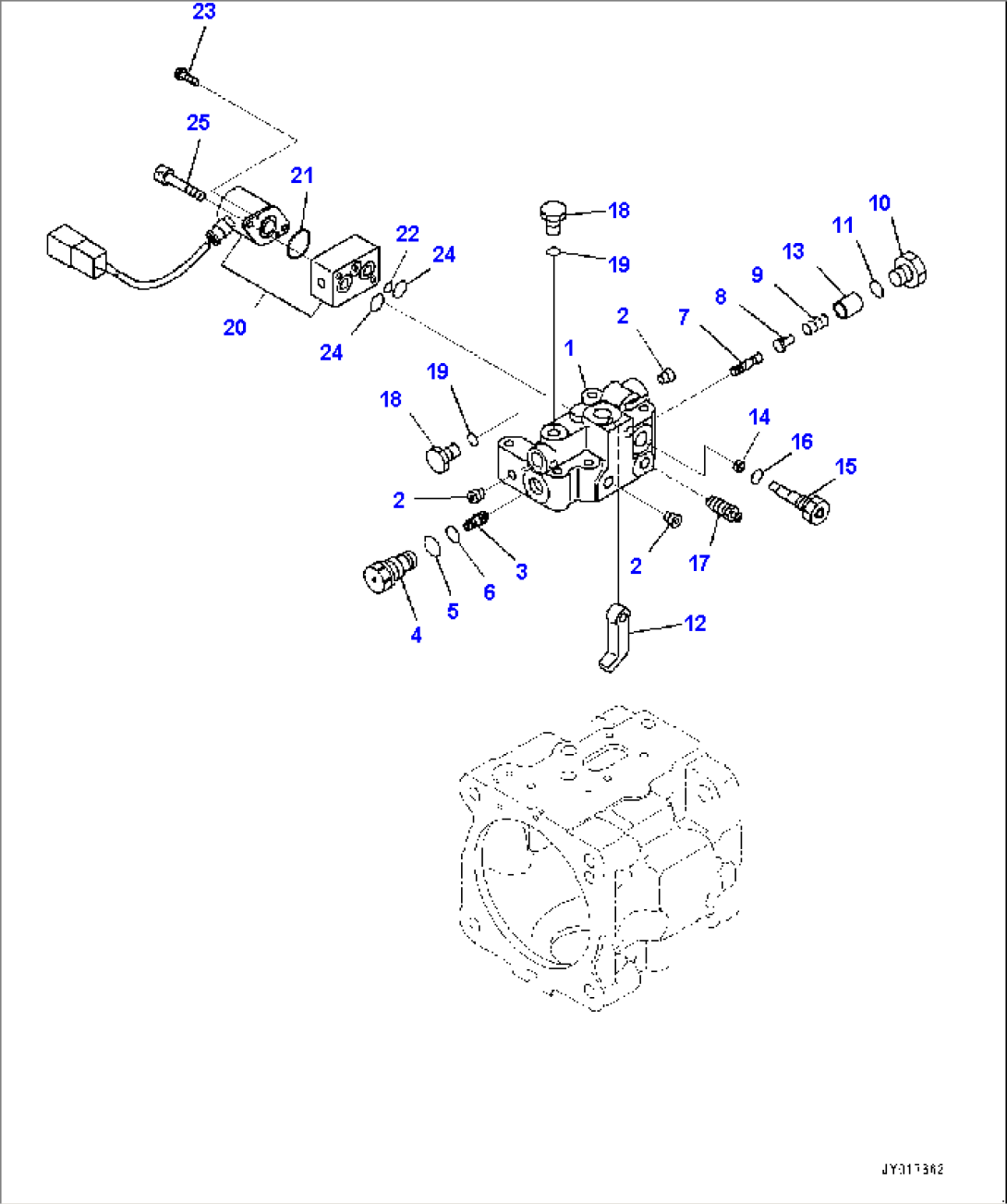 Hydraulic Pump, Fan Pump (3/8) (#90216-)