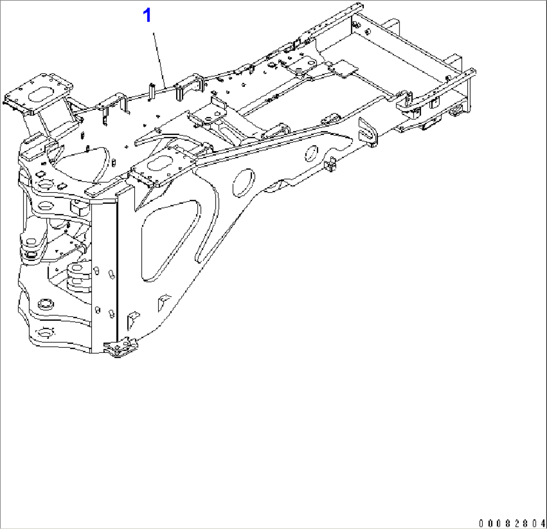 REAR FRAME (WITH HYDRAULIC QUICK COUPLER)(#50014-)