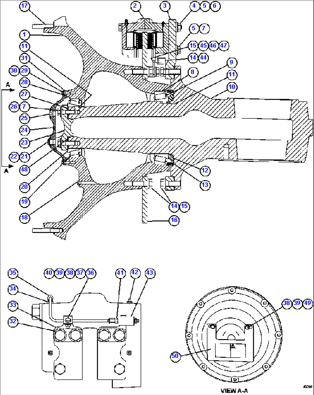 SPINDLE, HUB & BRAKE ASSEMBLY