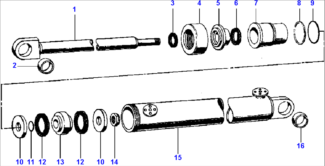 FIG. H0410-01A7 CYLINDER - UPPER CROWD - THREE-SECTION POWER BOOM