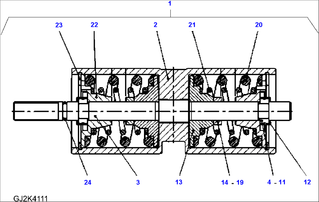 HYDRAULIC PUMP (WITH SPEED CONTROL) (INNER PARTS) (4/12)