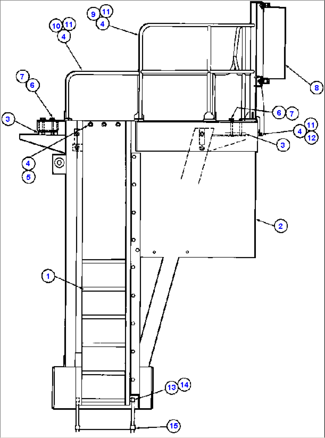 LEFT DECK, HANDRAIL & LADDER - 1