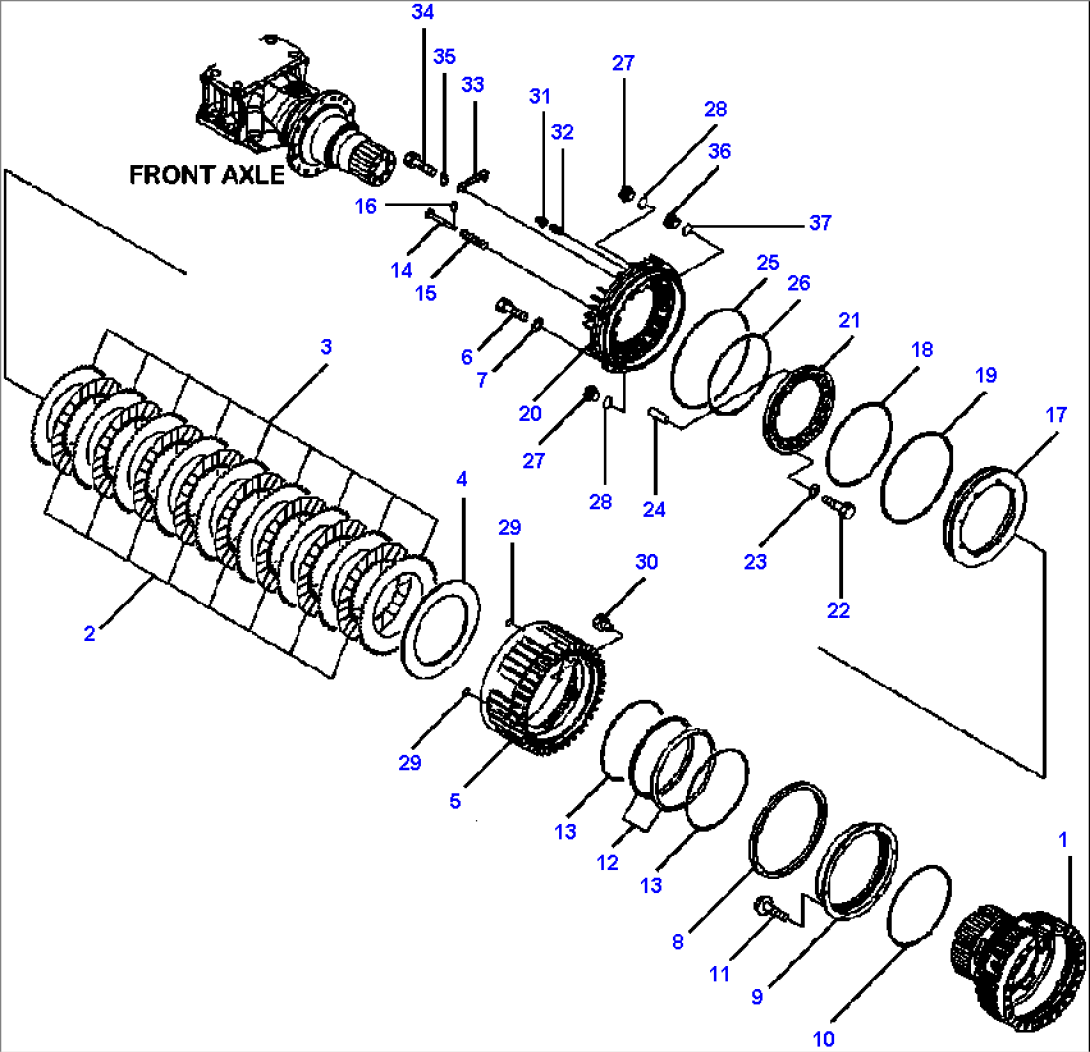 F4400-01A0 FRONT AXLE L.H. FINAL DRIVE ASSEMBLY (1/2)
