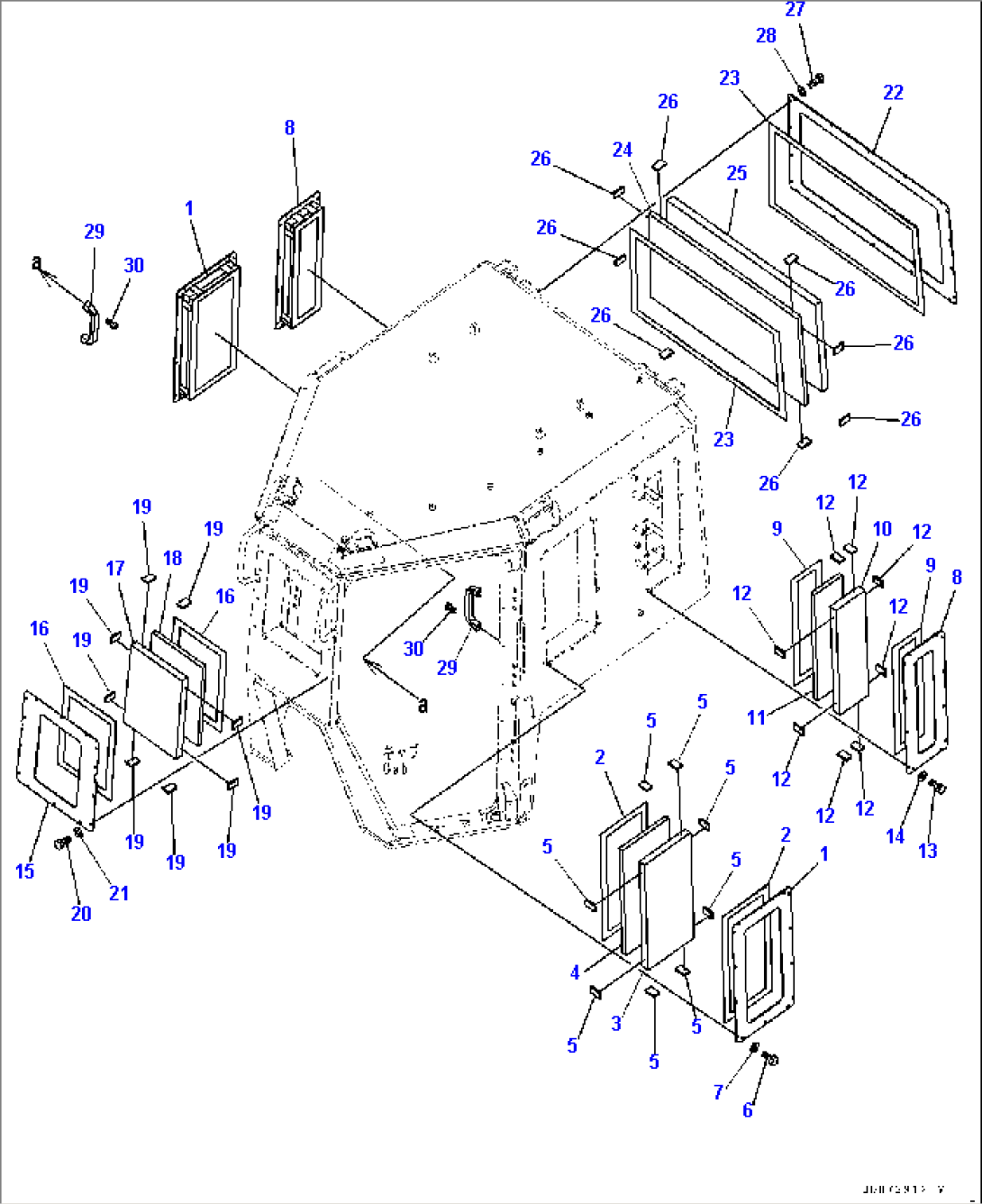 Cab, Window Sash (#1006-)