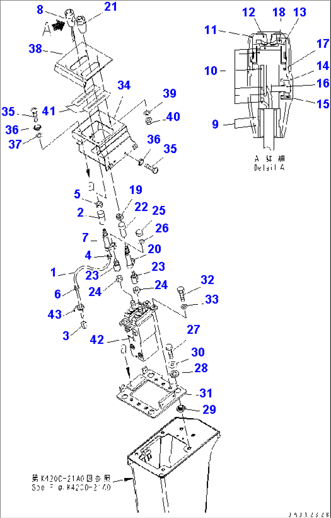 FLOOR FRAME (LOADER CONTROL) (LEVER)