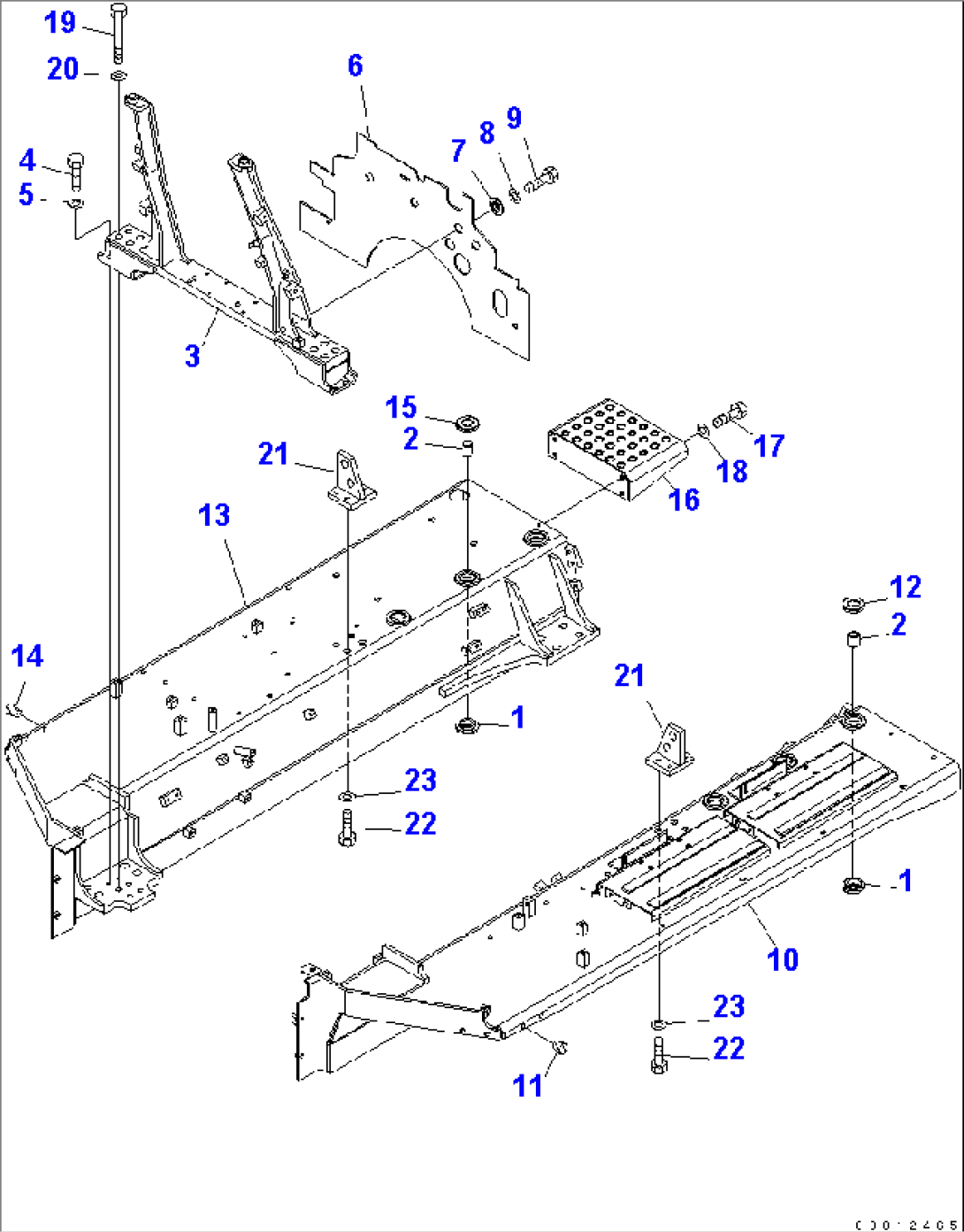 FENDER AND HOOD MOUNT(FOR SCRAPER SPEC.)